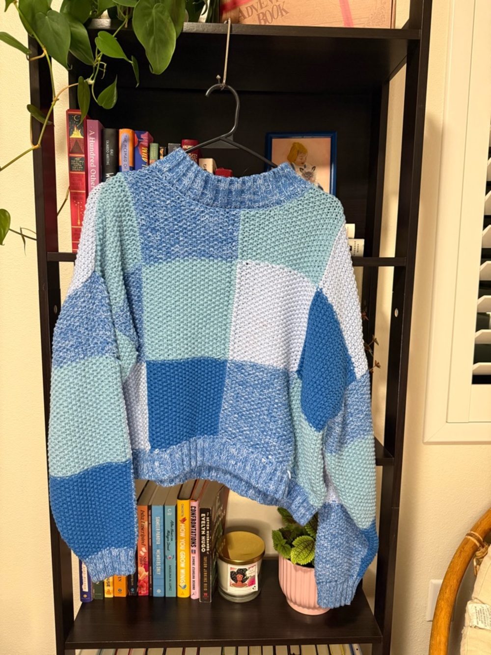Cotton On Patchwork Blue Crewneck Sweater